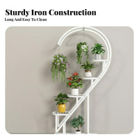 Multi-Tier Plant Stand Tiered Design 6-Tier Corner Pot Holder Weather-Resistant