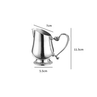 Creamer Stainless Steel Sugar Bowl with Lid Vintage for Coffee Service, Hosts