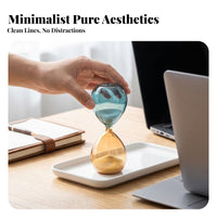 Modern Glass Golden Yellow Glass Sand Timer Conversation Piece
