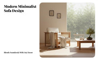 Japanese Japanese-inspired design Rattan-accentuationed Furniture Set Woven detailing Rattan Panel Wooden Couch Modern Minimalist Design Sofa sturdy Wood Frame for Apartment Dwellers, property owners, Interior Designers, Living Room, Sunroom, Office