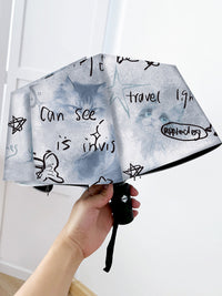 ins朦胧星气猫自动雨伞女折叠晴雨两用结实遮阳晒防紫外线太阳伞