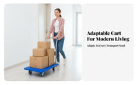 Foldable Push Trolley Quiet Wheels Foldable Hauling Trolley Easy Storage Lightweight for Garage