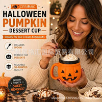 Halloween Pumpkin Dessert Cup Pint Cup Holder
