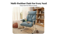 Highspine Recliner with Footrest Reclining Function Ergonomic Lounger with Footrest Adjustable Height Easy Assembly for Studying