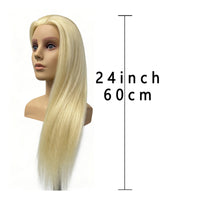 Handmade Mannequin Head with Shoulders Washable Cosmetology Mannequin Head Vinyl Hairdressing Doll Silicone for Hairdressers