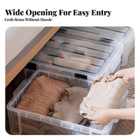 Under-Bed Storage Box Dustproof Closet Organizer Easy to Clean for Families