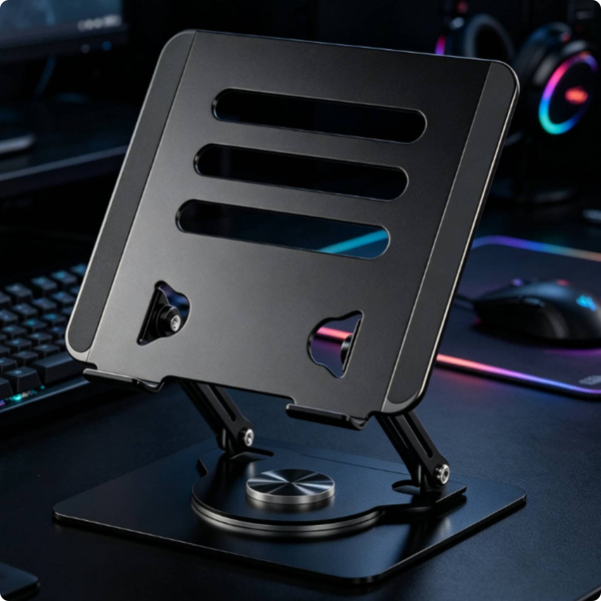 Laptop Stand Ergonomic Laptop Stand with Rotating Base Non-Slip for Professionals, Students