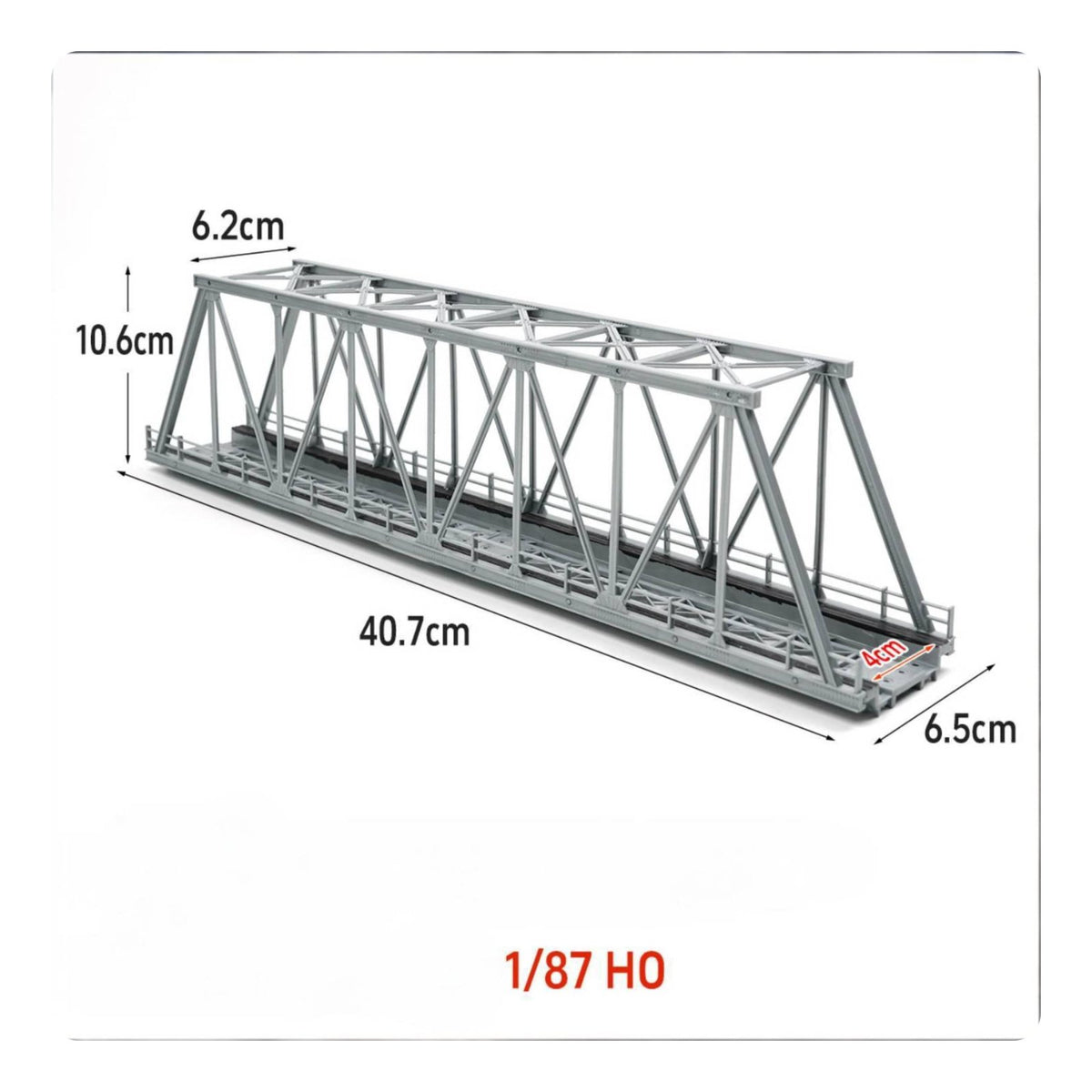 Glue Free 1:87 Bridge Model Plastic HO Scale Bridge Realistic Intricacy for Train Collectors, Scene Display