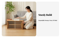 Stackable Cube with Door Modular Design Home Furnishing Space-Saving for Renters