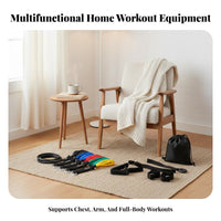 11 Pieces 11 Piece Elastic Band Set Adjustable Ankle Straps Elastic Band Set Exercise Bands Kit Sturdy Duty for Home, Travel