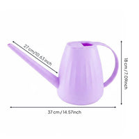 Long Spout Watering Can Comfortable Handle 2L Watering Pot Lightweight Pumpkin Shape Waterer for Gardeners, Balcony