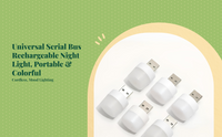 USB rechargeable dimmable night light