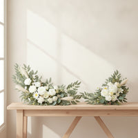 Chair Back Floral Decoration White Decorations Realistic for Brides