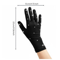 Thermal Figure Skating Gloves Elegant Rhinestone Skating Gloves Sports Accessory for Kids