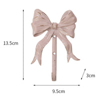 Bow Wall Hook Distressed Coat Hook with Bow Compact for Bathroom