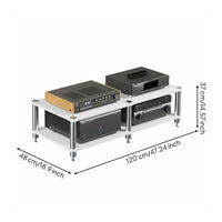 Power Amplifier Stand Heavy Duty Construction AV Equipment Rack Stable Structure Multi-Tier AV Stand for Audiophiles