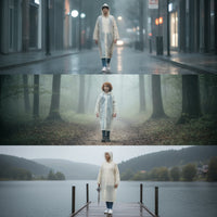 Waterproof Raincoat with Hood Full-Body Raincoat Thickened Rain Poncho Reusable for Commuters, Travel, Festivals