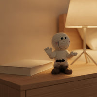 Mummy Figurine with Flying Mammal Motif Illuminated Mummy Figurine Spooky Decor for Desk
