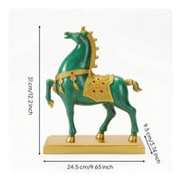 Horse Figurine with Base Embossed Horse Figurine Detailed Collectible for Housewarming