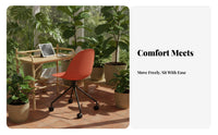 Armless Rolling Task Chair Low spine Support Armless Rolling Chair for Dorm Room