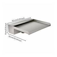 Pond Waterfall Outlet Long-Lasting Construction Stainless Steel Waterfall Trough
