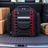 Portable Tool Bag Multiple Pockets Shoulder Tool Tote External Loops