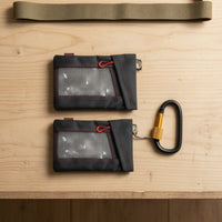 2 Pieces Hanging Tool Bag with Mesh Panel Transparent for Workshop