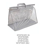 Clear Purse Storage Bag With Handles Transparent Handbag Dust Cover for Wardrobe