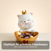 Cute Fortune Cat Storage Tray Decorative Cat Candy Holder