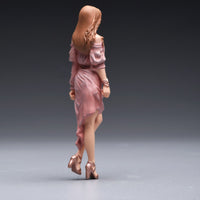 Fashion Pose Figurine Painted Finish Miniature Girl Figurine Facial Features