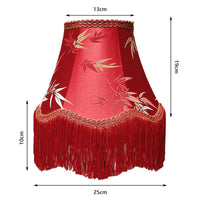 European Fabric Lampshade with Tassel for Table Lamp