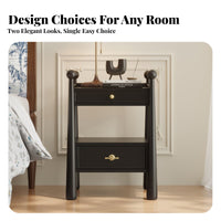 Single-Drawer Bedside Cabinet French & design Household Furniture Retro Design
