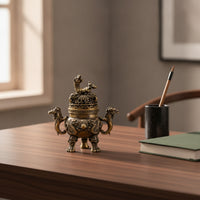 Dragon Fragrance Burner Decorative Kettle Censer Artfully Crafted for Altar