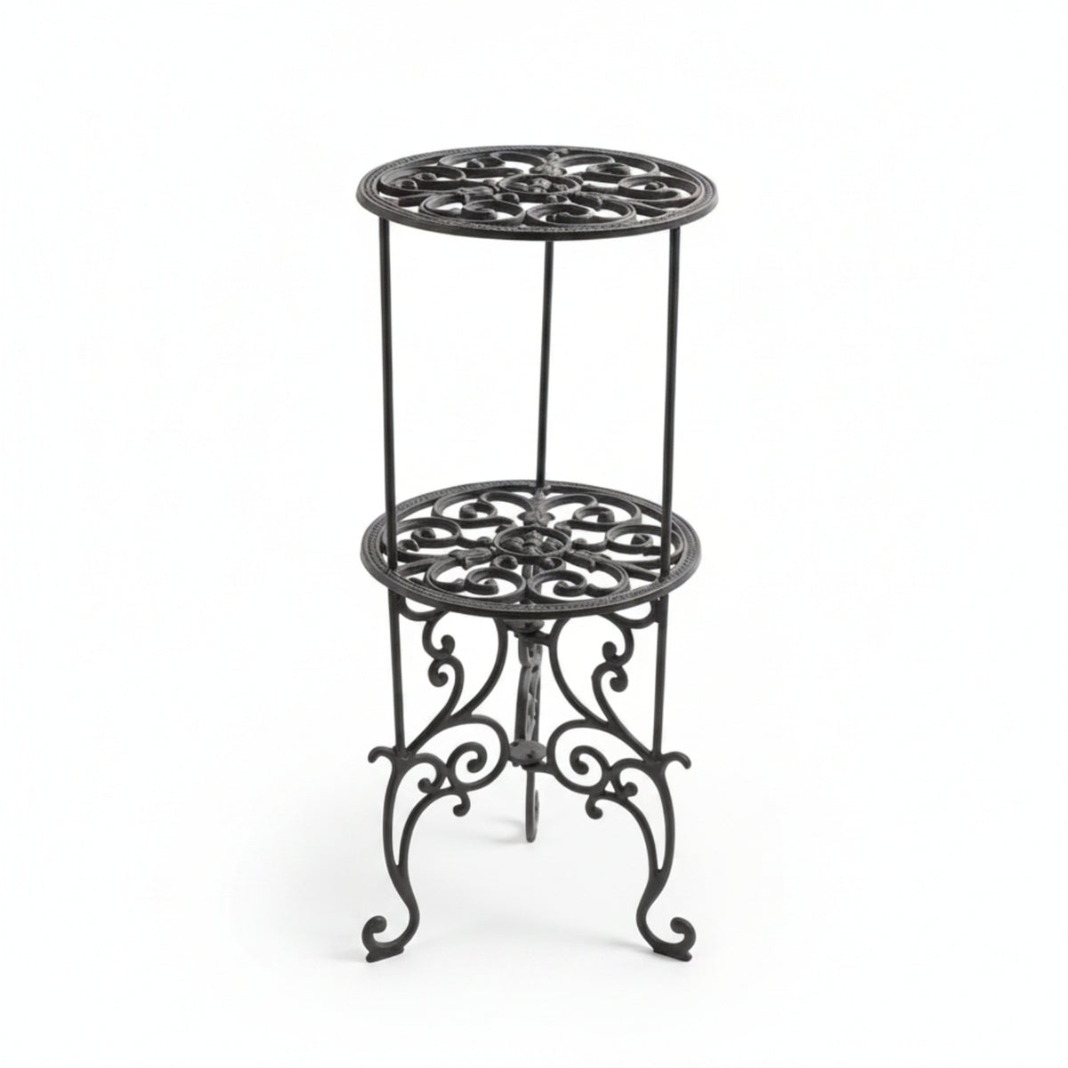 Wrought Iron Plant Stand Decorative Metal Flower Pot Holder Vintage for Balcony