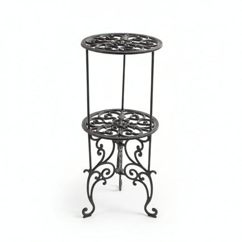Wrought Iron Plant Stand Decorative Metal Flower Pot Holder Vintage for Balcony