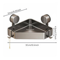 Suction Cup Corner Shelf Large Capacity No Shower Organizer Heavy Duty