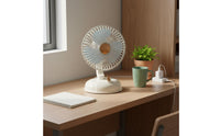 Retro Desktop Fan Automatic Oscillation USB Oscillating Fan for Office, Students