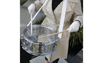 Snare Drum with Drumsticks Silver Marching Snare Drum with Strap Transparent Skin Percussion Instrument for Drummers