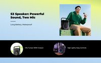 Portable Karaoke Speaker with Microphone, Waterproof, TWS