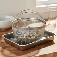 Stainless Steel Colander Easy to Clean Mesh Strainer Basket Long-Lasting