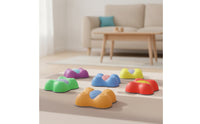 6 Pieces Stepping Stone with Textured Insert Non-Slip Toy Low-Height