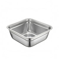 Stainless Steel Basin Rolled rims Household Container Shiny Silver