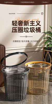 Large Capacity Pedal Trash Can with Lid, PP Material, 10L, for Commercial Use