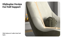 Highrear rotating Armchair Wabi-Sabi Aesthetic Accent Chair Italian Inspired Ergonomic Design for Homeowners, Parents
