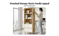 Large Capacity Multi-Tier Shelving Unit with Base Cabinet Space-Saving storage shelving unit long-lasting Construction Display Shelf Easy to Clean for Children, Book Lovers, Homeowners, Living Room, Study, Bedroom