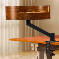 Clamp attached Bed Fuzzy Material Lined Raised Cat Bed Open Top