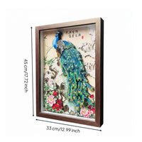 Paper Cut Peacock Decor Housewarming Gift Peacock Tabletop Decoration Fine Workmanship for Tea Room