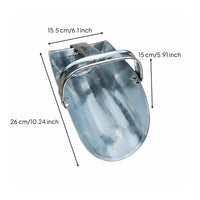 Metal Grain Scoop Curved Body Livestock Feed Scoop Exposed Top