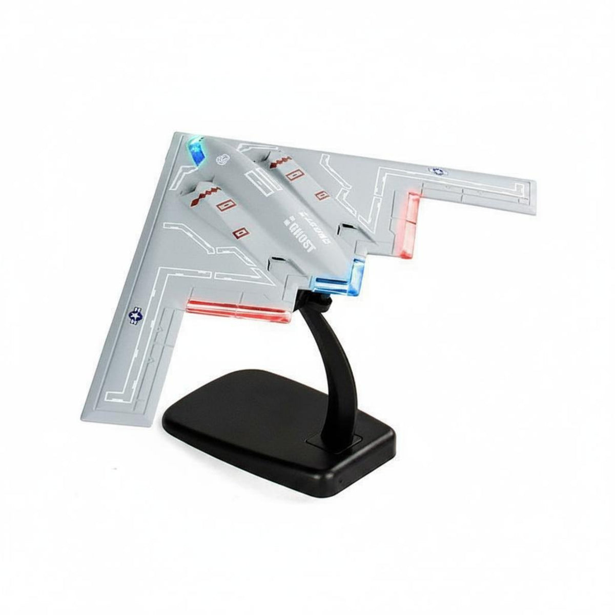 Detailed Landing Gear Die-Cast B-2 Aircraft Includes Display Stand B-2 Phantom Aircraft Model Pre-Assembled Aircraft Model for Collectors, Aviation Enthusiasts, Desk Decoration, Office