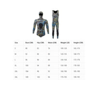 Two-Piece Wetsuit Cold Protection Thermal Diving Suit Adaptable Fit Surfing Suit for Surfers